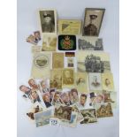 QUANTITY OF EPHEMERA INCLUDING SOME MILITARY, BRITISH & GERMAN