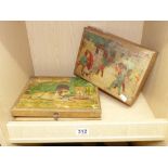 2 X VINTAGE CHILDREN'S WOODEN PUZZLES