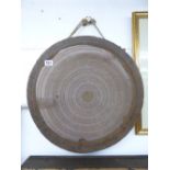 LARGE WOOD & METAL SIEVE / LAMP SHADE