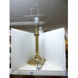 BRASS COLUMN LAMP BASE