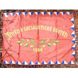 LARGE RUSSIAN / SOVIET BANNER 110 X 80 cms