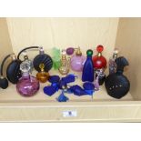 COLLECTION OF PERFUME BOTTLES & ATOMIZERS