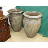 PAIR OF LARGE GARDEN URNS