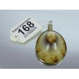 SHELL & WHITE METAL PERFUME BOTTLE