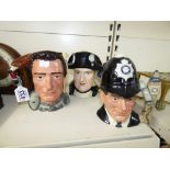 3 X ROYAL DOULTON CHARACTER JUGS D6728, D6750, D6744