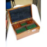 MAHOGANY BOX WITH KEY