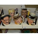 QUANTITY OF ROYAL DOULTON CHARACTER JUGS INCLUDING GROUCHO MARX & MAE WEST