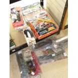 TRAIN ITEMS, ENGINES IN DISPLAY BOXES, ASSORTED TECHNIC 9 GAUGE, VINTAGE HORNBY COCKWORK SET