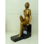 ART DECO FIGURE OF A LADY, Rd No 804862 TO BACK