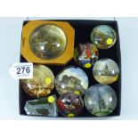 9 VINTAGE PAPERWEIGHTS