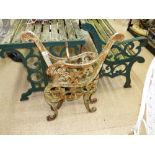 PAIR OF METAL BENCH ENDS