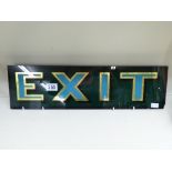 REVERSE PAINTING ON GLASS 'EXIT' SIGN 15 X 54 CMS