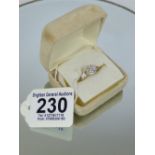 9 CT GOLD RING SET WITH DIAMONDS 2.29 GRAMS