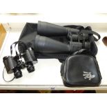 SAKIRA ZOOM BINOCULARS & SELBY 8 X 30 BINOCULARS, BOTH WITH CASES