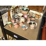 15 ASSORTED ROYAL DOUTON CHARACTER JUGS, VARIOUS SIZES