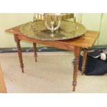 ANTIQUE PINE FRENCH HALL/SIDE TABLE WITH DRAWER