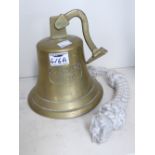 WALL MOUNTED BELL INSCRIBED PS GRAF-SPEE 1939