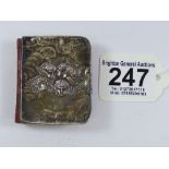 HALL MARKED SILVER FACED BOOK OF COMMON PRAYER, THE SILVER BEING BIRMINGHAM 1904 - 05 S. BLANCKENSEE