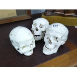 3 X TRAINING SKULL MODELS FROM GUY'S HOSPITAL