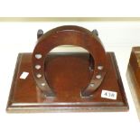 MAHOGANY, HORSE SHOE, LETTER / MAGAZINE RACK