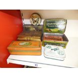 QUANTITY OF VINTAGE TINS INCLUDING ROWNTREES CLEAR GUMS