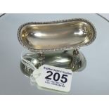 SILVER OVAL SHALLOW DISH MARKED 800