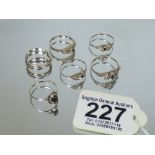 5 X SILVER RINGS MARKED 925 + 1 X WHITE METAL RING