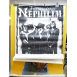 6 POSTERS INCLUDING EMERSON LAKE & PALMER, FIELDS OF NEPHILIM, SIMPLE MINDS & U2