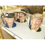 3 ROYAL DOULTON CHARACTER JUGS, THE AUCTIONEER, THE ANTIQUE DEALER & THE COLLECTOR