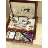 JEWELLERY BOX & COSTUME JEWELLERY