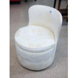 CREAM CIRCULAR BEDROOM CHAIR