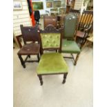 HIGH BACK CHAIR & 3 OTHERS