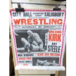 6 VINTAGE WRESTLING POSTERS