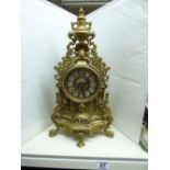 BRASS CASED MANTEL CLOCK