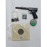 DIANA MODEL 2 AIR PISTOL, TARGETS & PELLETS