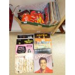 QUANTITY OF VINYL ALBUMS & 7 inch RECORDS INCLUDING ELVIS PRESLEY