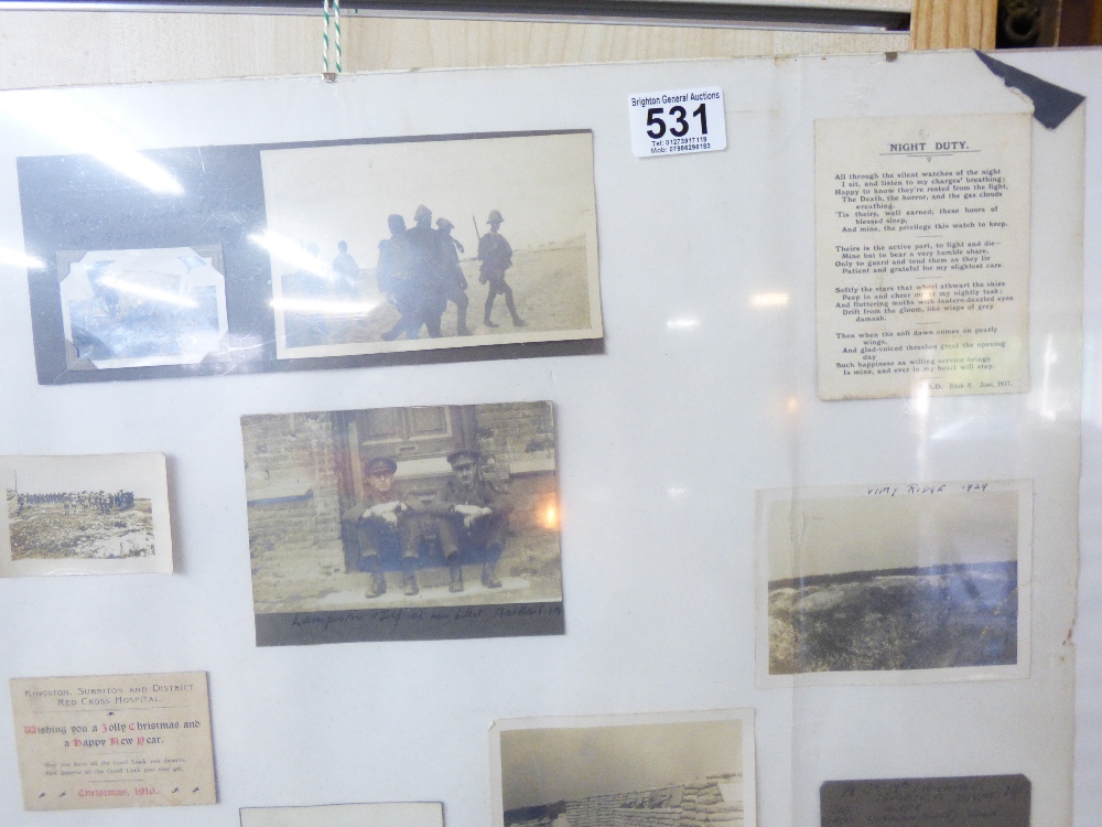 FRAMED MILITARY COLLECTION OF MEMENTOES - Image 5 of 7