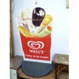 WALLS ICE CREAM ADVERTISING SIGN + BASE