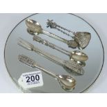 4 X VARIOUS CONTINENTAL SPOONS + 1 X FORK