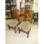 3 OAK DINING CHAIRS