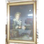 GILT FRAMED PEARS SOAP PRINT, 60 X 81 cm