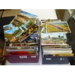 2 BOXES OF POSTCARDS
