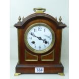 WESTMINSTER CHIMES MANTLE CLOCK WITH BRASS FITTINGS