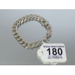 MARKED 925 CURB LINK BRACELET