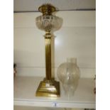 BRASS COLUMN OIL LAMP