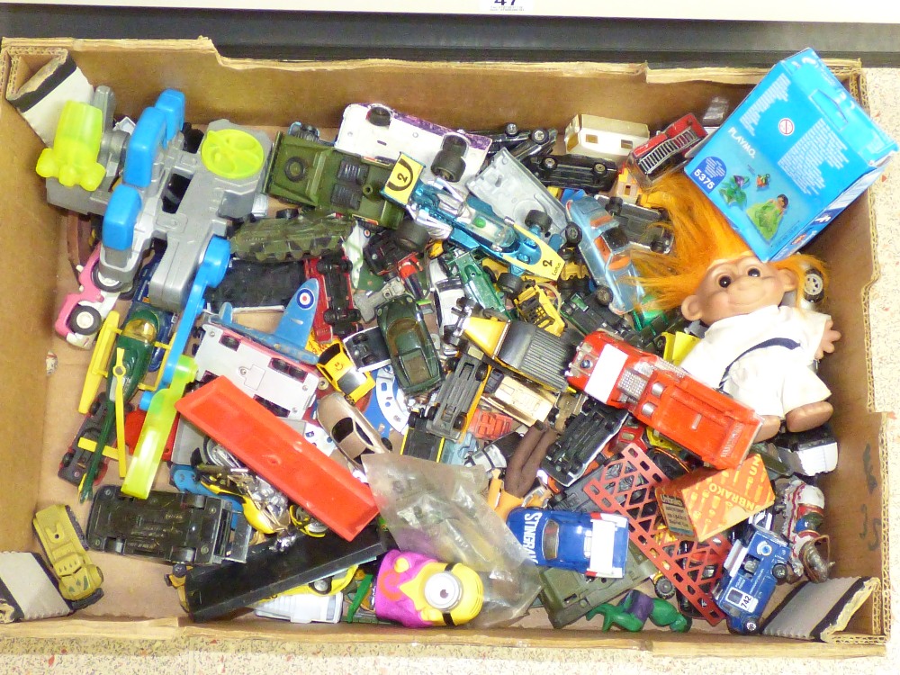 QUANTITY OF TOYS INCLUDING DIE CAST VEHICLES & CHESS PIECES - Image 2 of 2