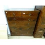2 OVER 4 MAHOGANY CHEST OF DRAWERS
