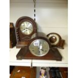 3 X VINTAGE MANTLE CLOCKS