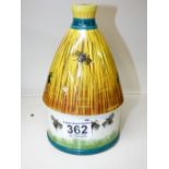 AN EARLY WEMYSS HONEY POT & COVER DECORATED WITH BEES, PAINTED WEMYSS TO BASE & A STAMPED