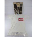 THE WHO, ORIGINAL 1975 TOUR T SHIRT & ACCOMPANYING BOOK